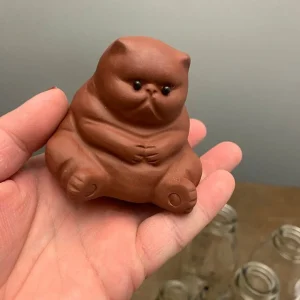 KimKiln陶色小肥貓陶瓷茶寵