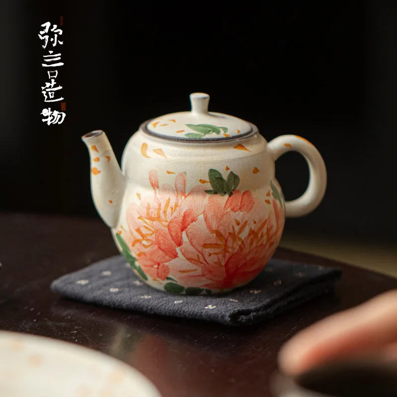 粉引—绮彩牡丹—葫芦茶壶
