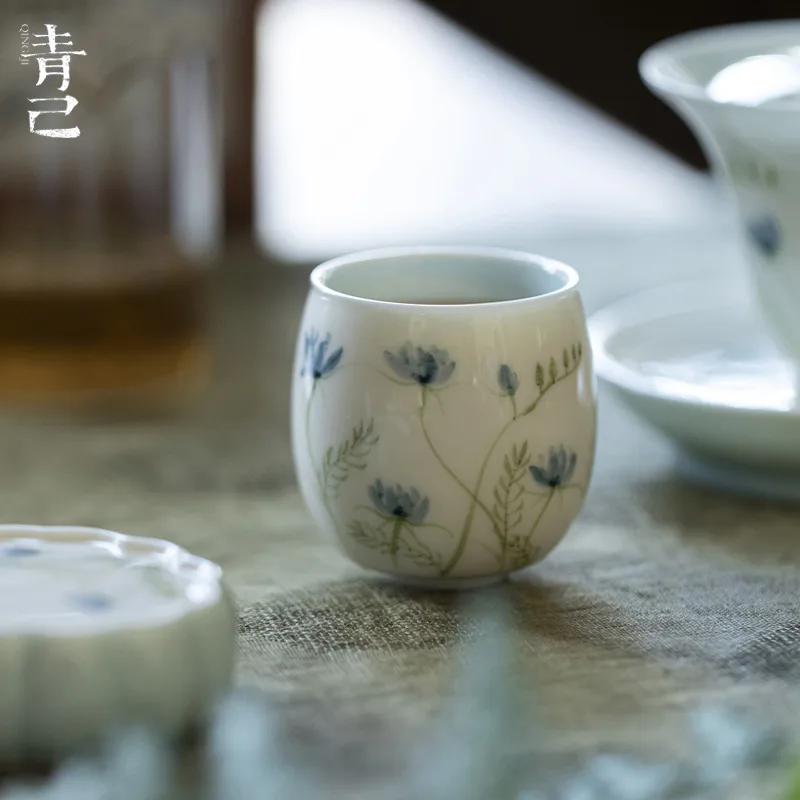 青己-西子蓝-蓝梦风吟-淡定茶杯