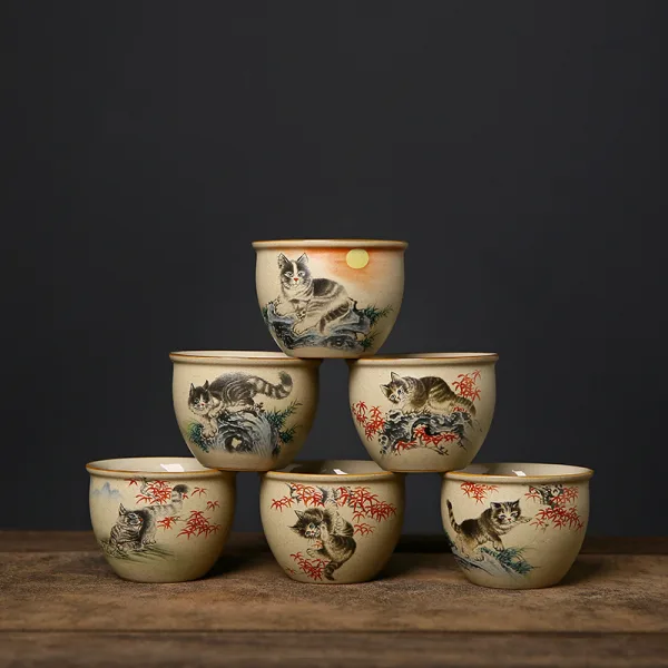 Kimkiln 中國風手繪猫缸杯 - 图片 2