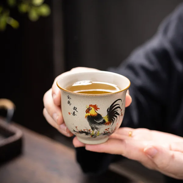 Kimkiln 中國風手繪公鸡茶杯 - 图片 3