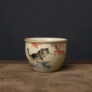 Kimkiln 中國風手繪猫缸杯