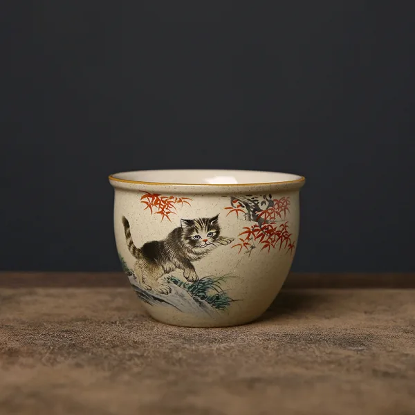 Kimkiln 中國風手繪猫缸杯