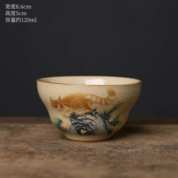Kimkiln 中國風手繪猫福禄茶杯 - 图片 3