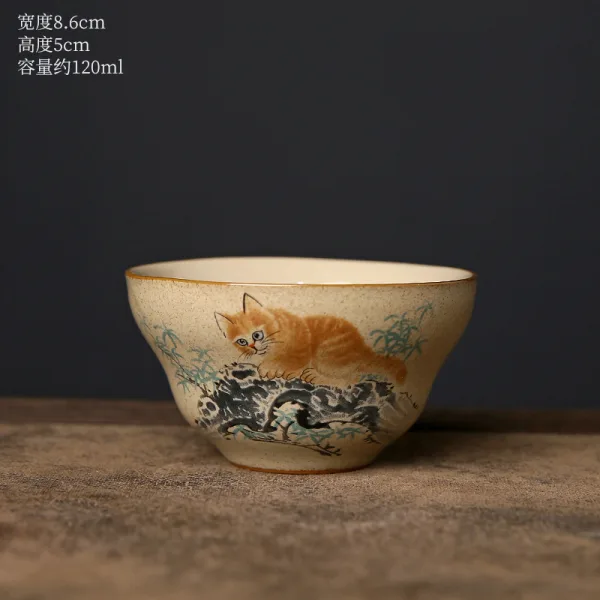 Kimkiln 中國風手繪猫福禄茶杯 - 图片 5